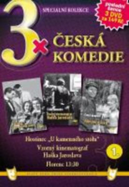  3x Česká komedie I : Hostinec U kamenného stolu / Vzorný kinematograf Haška Jaroslava / Florenc 13.30 (3DVD)