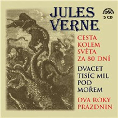 Audiokniha: Verne Jules • Cesta kolem světa za 80 dní /  Dvacet tisíc mil pod mořem / Dva roky prázdnin (MP3-CD)