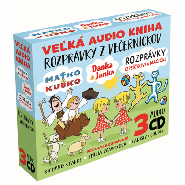 Audiokniha: Rozprávky z Večerníčkov / Čítajú R. Stanke, E. Vášáryová, L. Chudík (3CD Box)