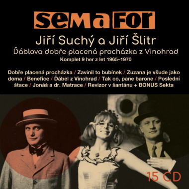 Audiokniha: Semafor / Suchý Jiří a  Šlitr Jiří • Ďáblova dobře placená procházka z Vinohrad / Komplet 9 her z let 1965-1970 (15CD)